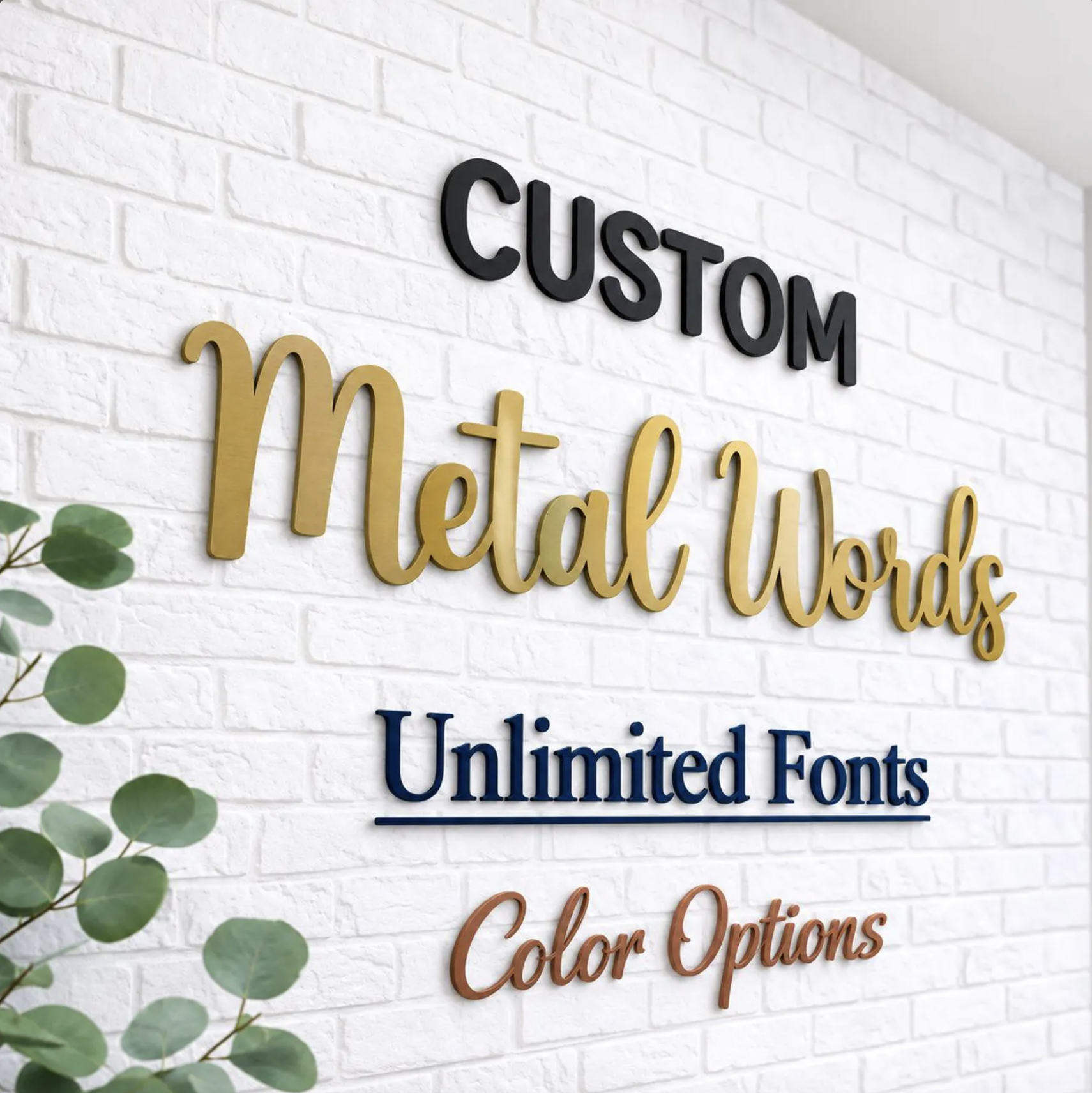 Custom Metal Words